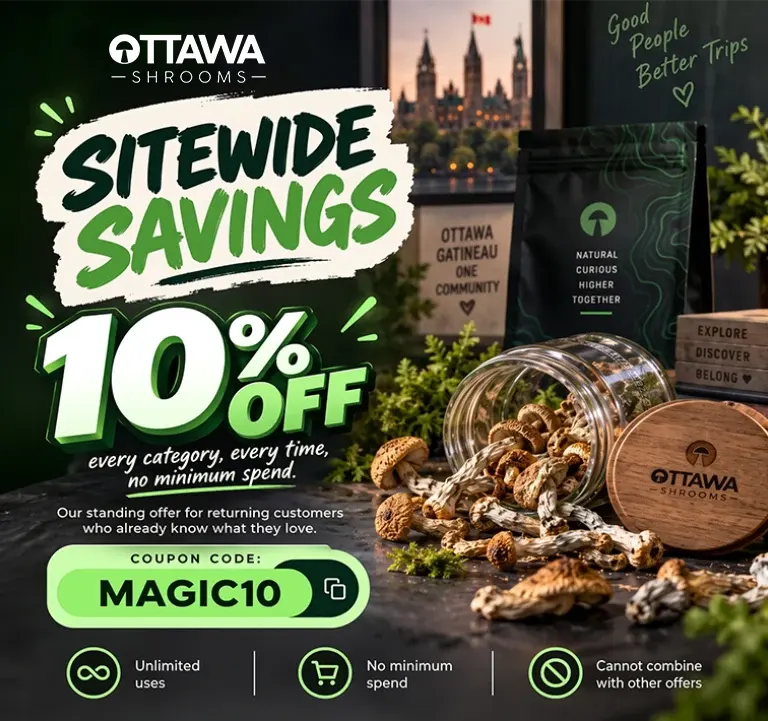 10% off sitewide on all Ottawa Shrooms products