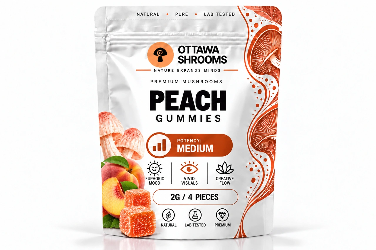 Ottawashrooms Gummies (Peach) – Buy Lab-Tested Magic Mushrooms in Ottawa